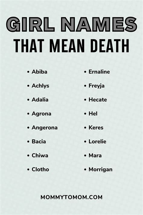 female names that means death